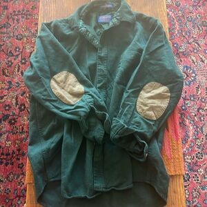 L Pendelton flannel with elbow patches
